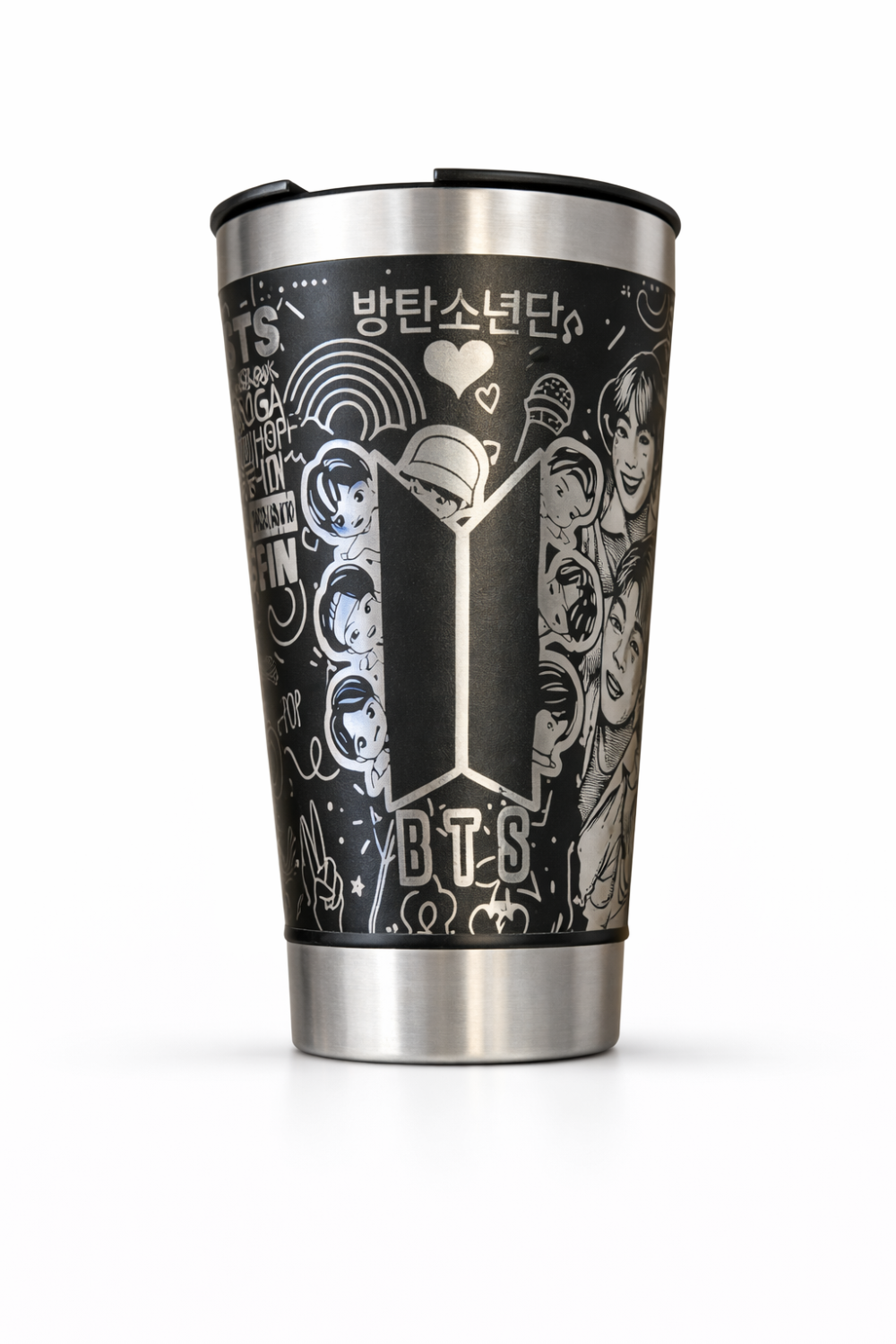 Copo Termico 473ml | Personalizado a Laser - Banda BTS