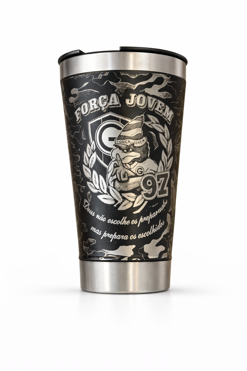 Copo Termico 473ml | Personalizado a Laser - Força Jovem do Goias