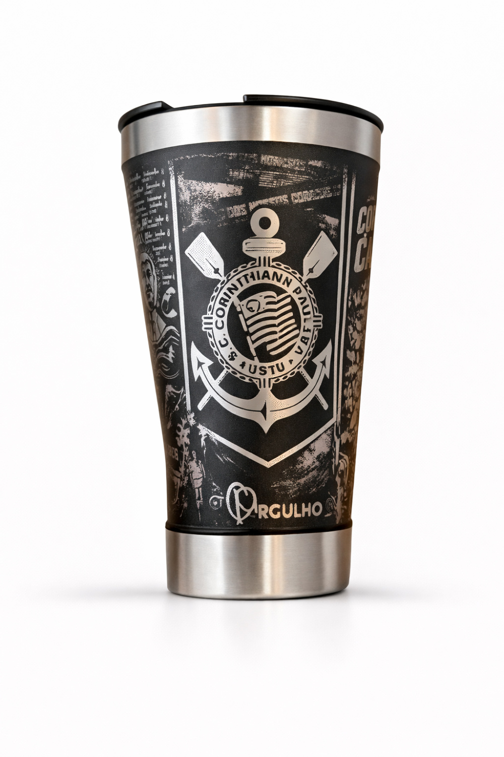 Copo Termico 473ml | Personalizado a Laser - Time Corinthians Campeao Paulista 2025