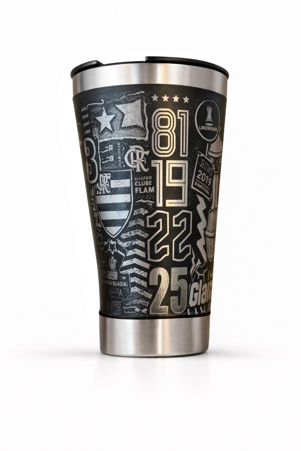 Copo Termico 473ml | Personalizado a Laser - Time Flamengo - Libertadores