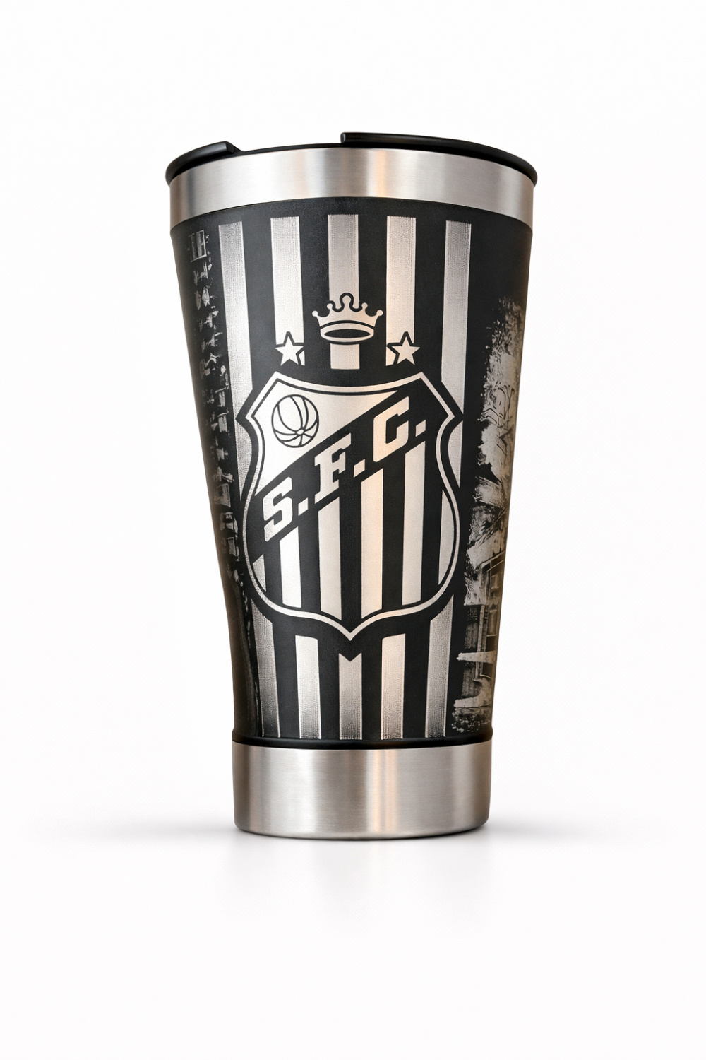 Copo Termico 473ml | Personalizado a Laser - Time Santos Futebol Clube - Pele